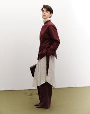 nakış detaylı fit bluz bordo 2