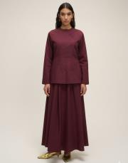 pileli crush etek bordo