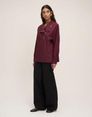 fermuarlı bluz bordo 2