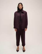 pileli pantolon mürdüm