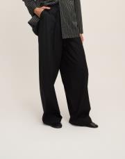 bağlamalı pamuk pantolon siyah 2