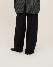 bağlamalı pamuk pantolon siyah 3