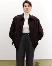 pileli ceket mürdüm