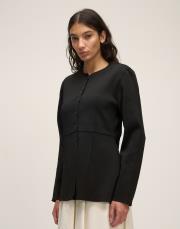 düğmeli triko hırka siyah 2