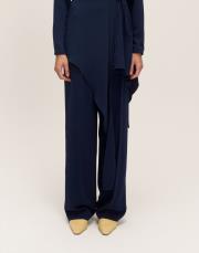 şallı bluz pantolon lacivert