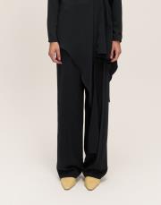 şallı bluz pantolon siyah