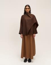 tek atkılı kaşe bluz kahve