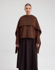 çift atkılı kaşe bluz camel