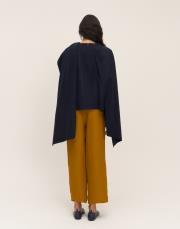 çift atkılı kaşe bluz lacivert 3