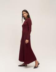 triko elbise bordo 2